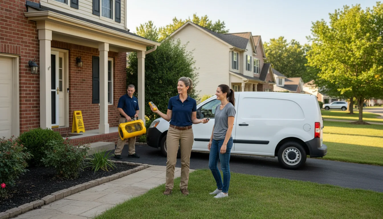 Residential water damage restoration in University Heights, IA